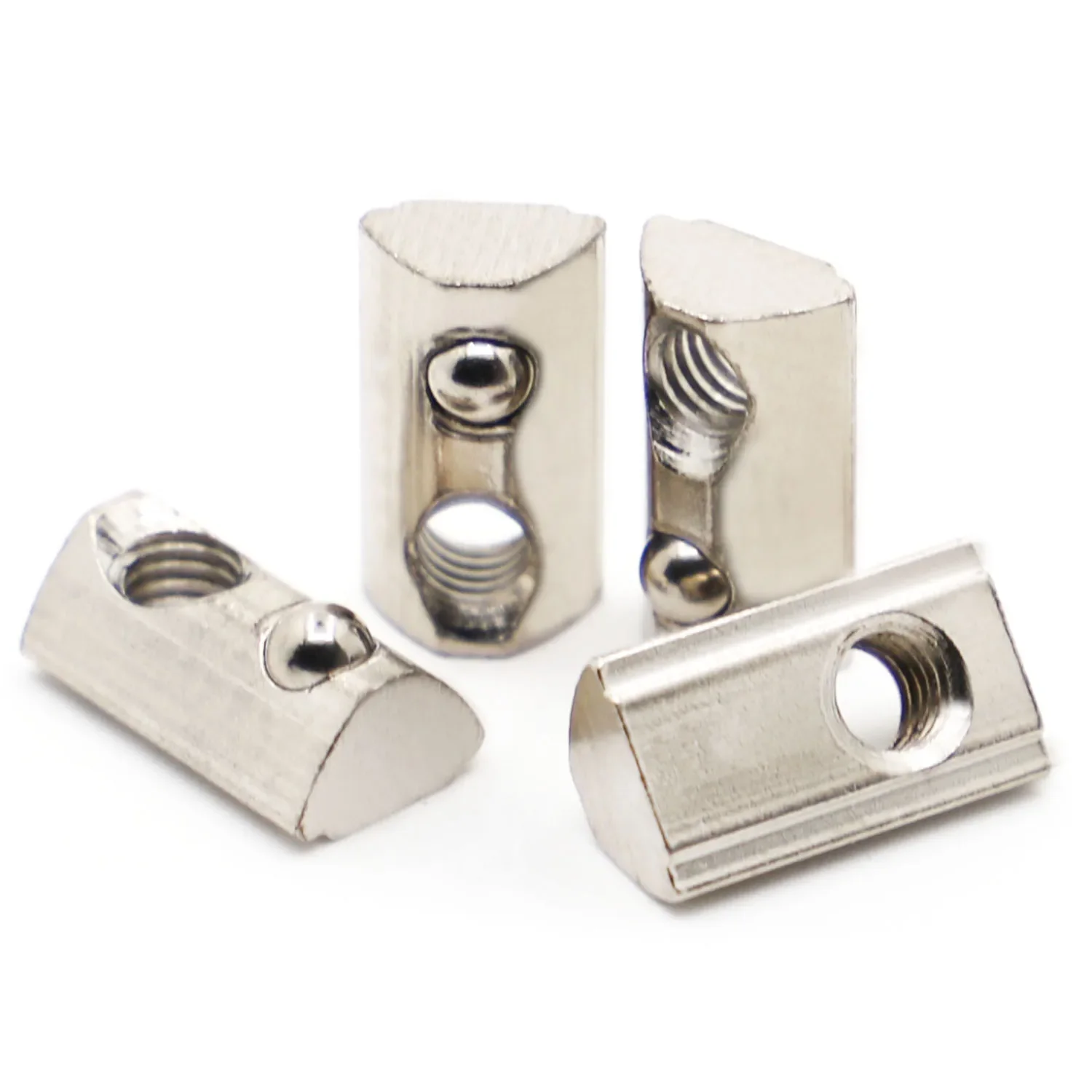 

10 шт. M3 M4 M5 M6 M8 T пружинная гайка полукруглая эластичная пружинная гайка для алюминиевого профиля 2020 3030 4040 4545