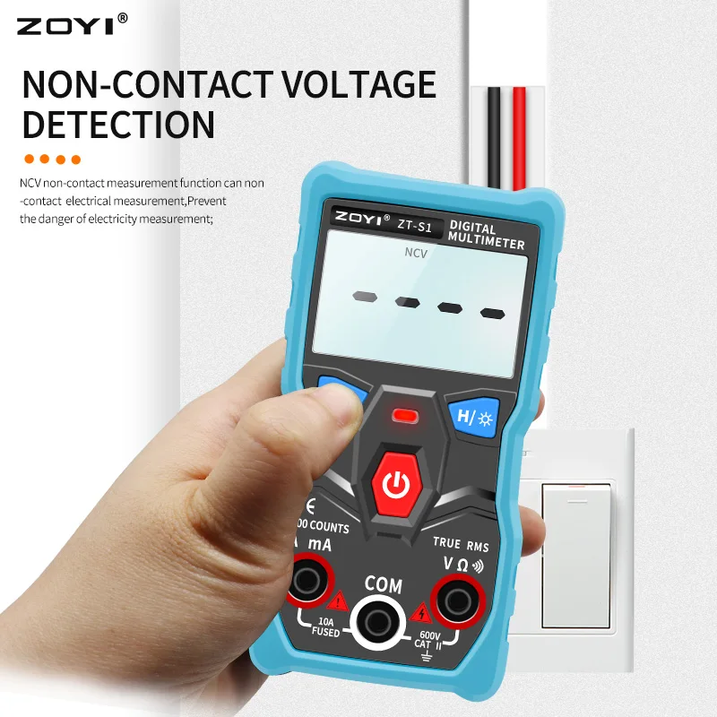 Цифровой мультиметр ZOYI S1/2/3 тестер с автоматическим выбором диапазона True rms