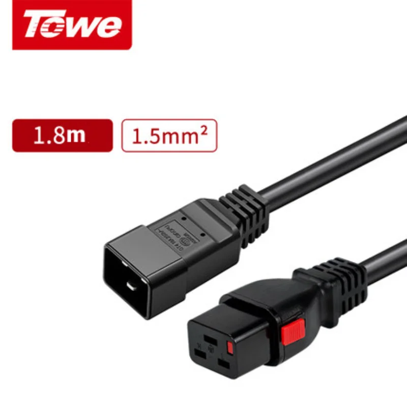 

IEC 320 C19 to C20 Locking Power Extension Cords Self Locked C19 C20 Power Cables for PDU UPS