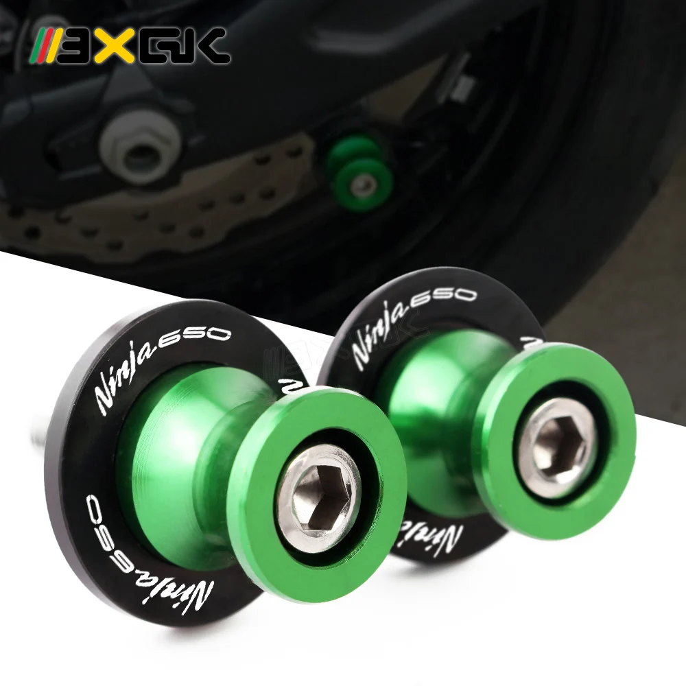 

For Kawasaki Ninja 650 2017-2022 2021 2020 Motorcycle CNC Aluminum 8MM Swingarm Spools Rear Stand Screws Sliders Accessories