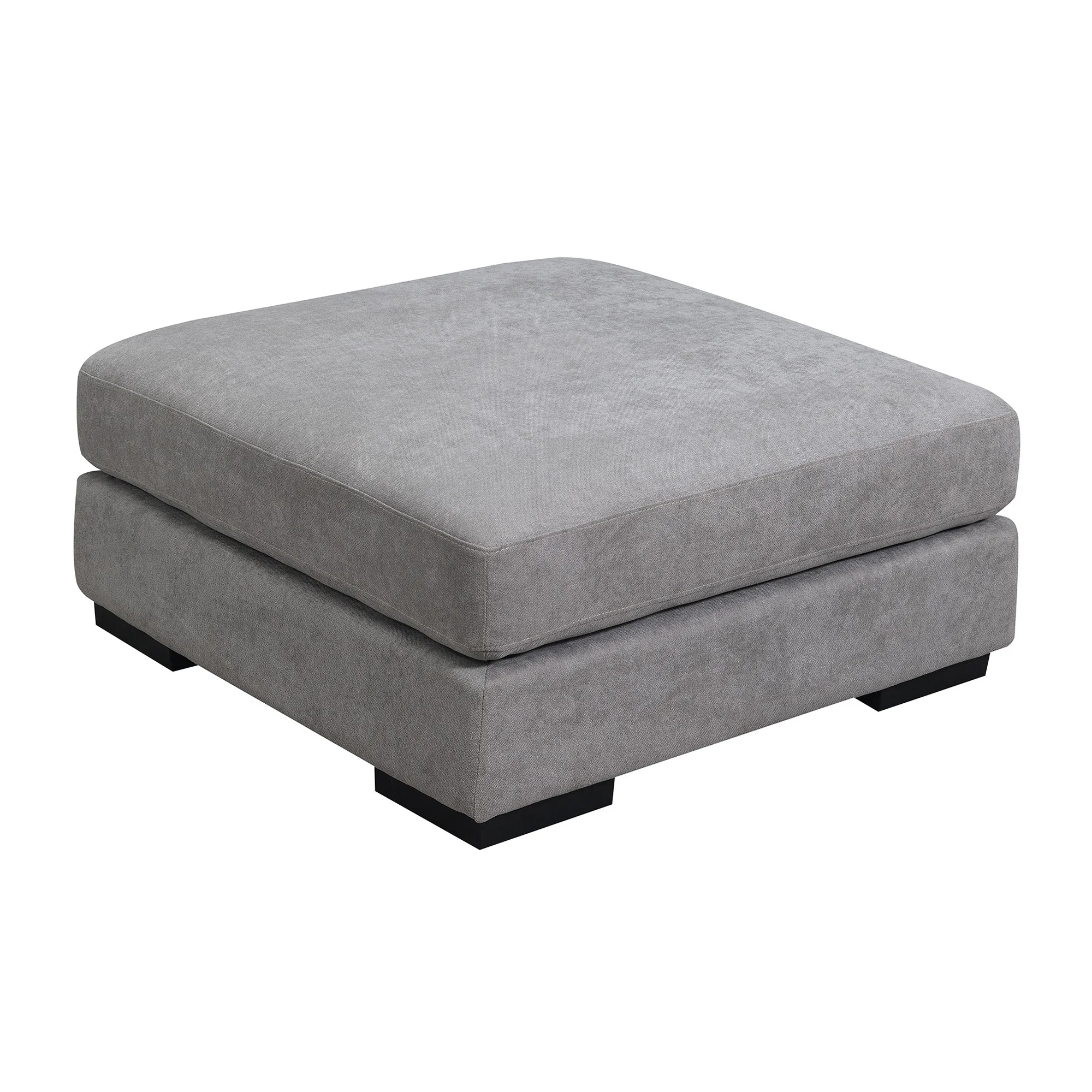 

Fabric Upholstered Modular Sofa Collection, Modular Customizable and Reconfigurable Deep Seating, Ottoman, Gray