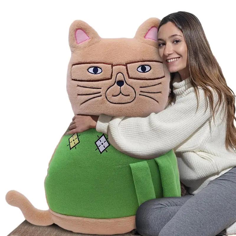 

Large Cat Plush Toys Creative Kawaii Plush Hugging Toys Non-fading Japanese Cat Plush Doll Cute Embroidery Cat Doll Odorless