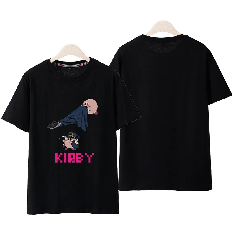 

Аниме периферийная футболка Kirby с круглым вырезом двухмерная Летняя женская и Мужская свободная и Повседневная модная с коротким рукавом