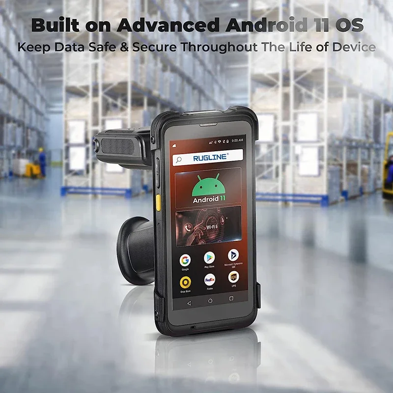 Фото Промышленный защищенный терминал-ТСД CHWEIDA 5.5 дюймов с ОС Android 11, сканером штрих-кодов, пистолетной рукояткой и зарядной док-станцией Ethernet №4