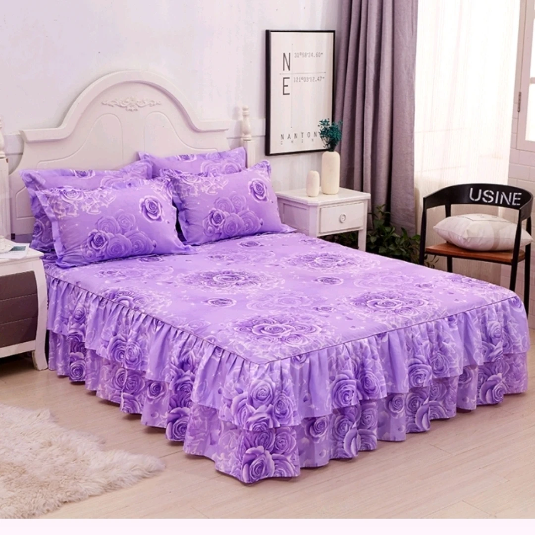 

1PC Bedding Set Princess Bed Skirt Bedspread Sheet Bed for Everyone Bed Cover KingQueen Size Bedskirt(Need Order Pillowcase)