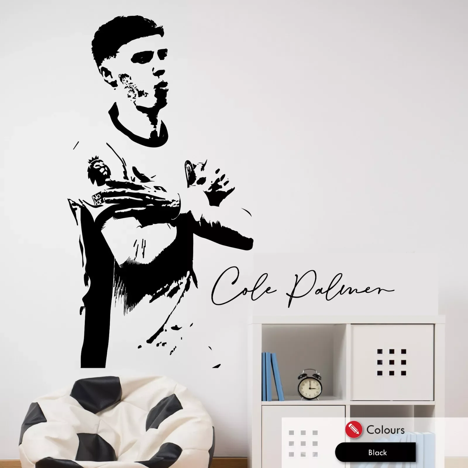 

Коул Палмер футбол самоклеящаяся съемная наклейка на стену художественная наклейка настенный декор