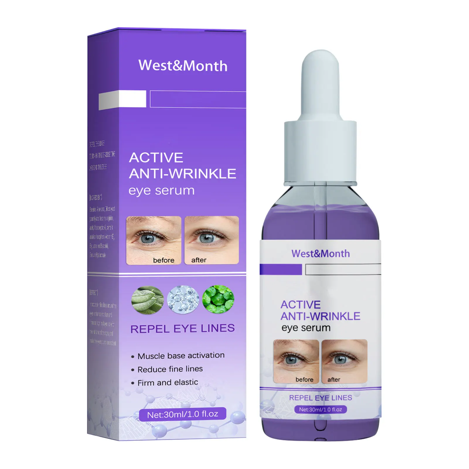 

30ml Eye Essence With Hyaluronic Acid Aloe Vera Centella Eye Repair Essence Visibly Reduces Under-Eye Bags Dark Circles And Fine
