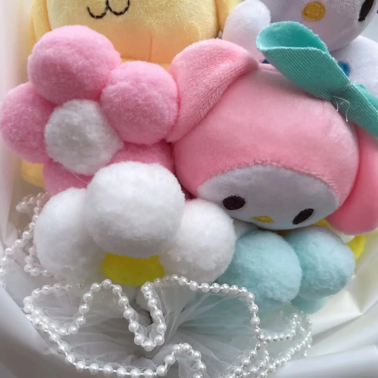 Мультяшная плюшевая кукла My Melody Kuromi Cinnamoroll Kt Cat игрушка Sanrio букет на День святого