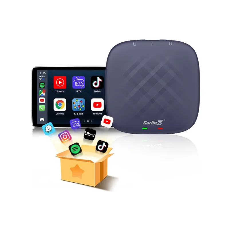 Carlinkit Android Ai Smart Box 4G 64G беспроводной Carplay 13 Авто Youtobe Netflix мультимедийная коробка для