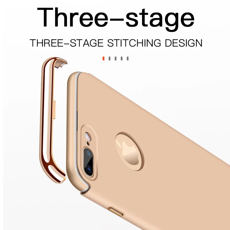 Роскошный противоударный чехол с покрытием для телефона iphone 7 8 Plus 6 6s 5 Блестящий