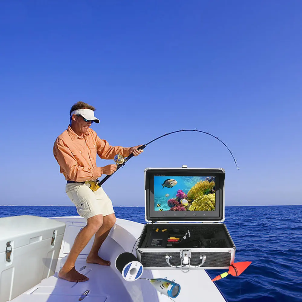 Подводный рыболокатор GAMWATER 30M 1000TVL Wi-Fi 10 дюймов HD 720P 12 шт. легкая видеокамера