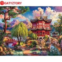 gatyztory 60x75cm diy paint by numbers digital painting picture drawing scenery coloring by numbers adults crafts gift