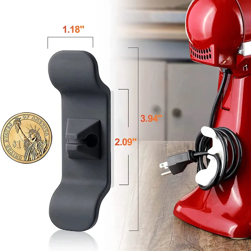 

6Pcs Cord Wrapper Kitchen Storage Wire Organizer Clip Holder Self-adhesive Coffee Machine Kitchen Appliances Wire Winder Fixed