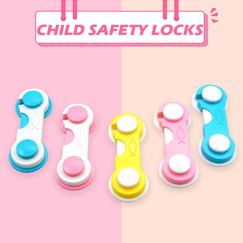 

5pcs Child Safety Plastic Cabinet Lock Baby Protection From Drawer Children Safe Locks for Refrigerators Security Drawer Latches