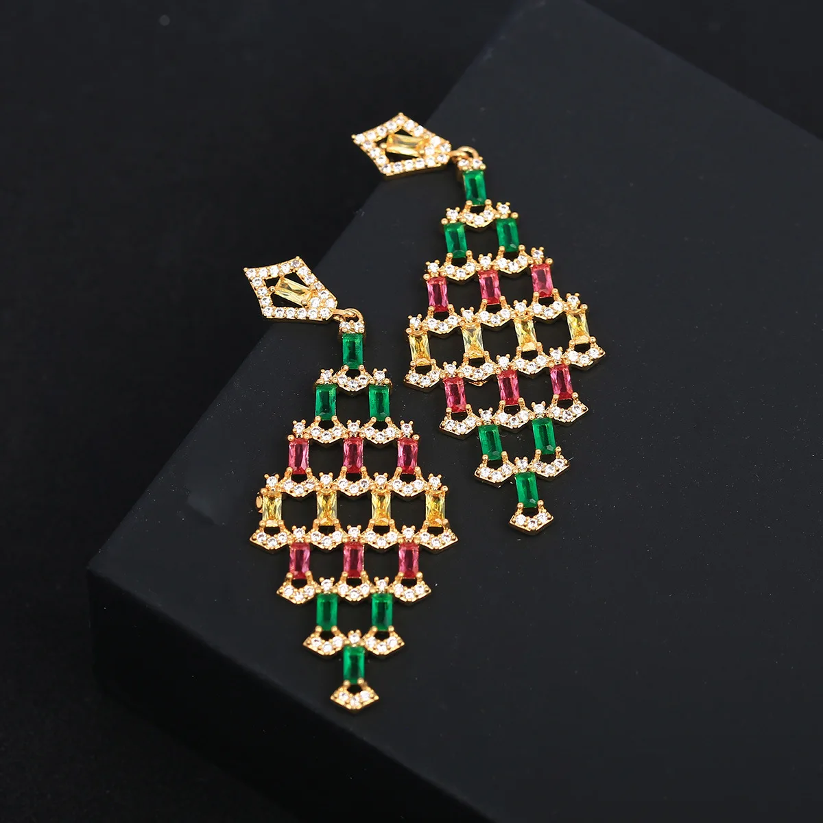 

Colorful Zircon Earrings For Women or Girls Chrismas' Gift