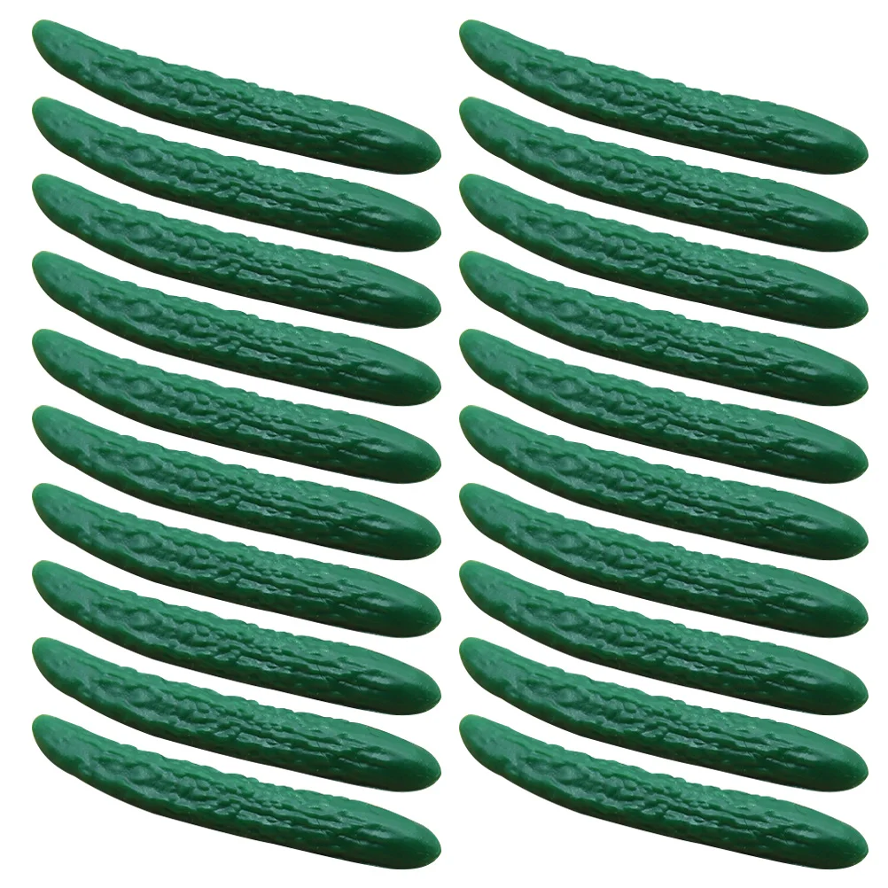 

20 Pcs Pretend Play Vegetable Simulation Green Cucumber Craft Toys Mini Cucumber Figurine Miniature Cucumber Greengro