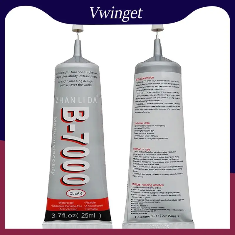 

Жидкий клей B7000, водонепроницаемый Восстанавливающий чехол для сотового телефона, улучшенный Многофункциональный Универсальный обновленный корпус для самостоятельной сборки, 15 мл, 25 мл