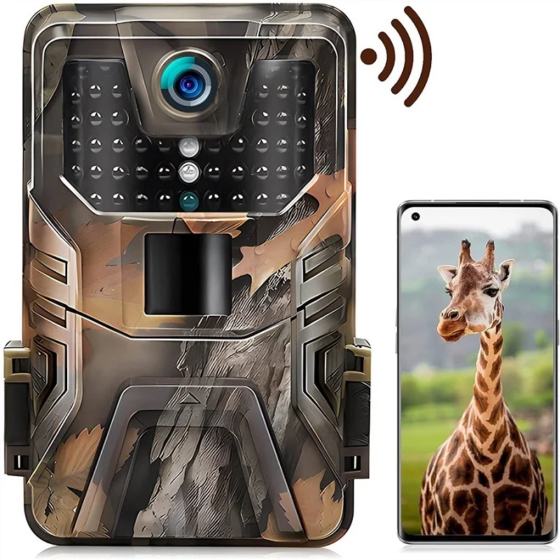 

Outdoor 4K 36MP Live Video Show APP Control Trail Camera WiFi Game Camera No Glow Night 940NM Vision for Wildlife Trap Game Cam