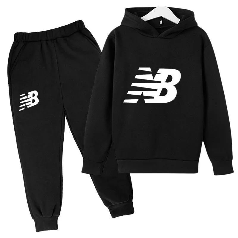 

Fashion Spring Children's Sportswear Men's and Women's Children's Hoodie + Pants Two-piece Hooded Casual Suit Children's Clothin