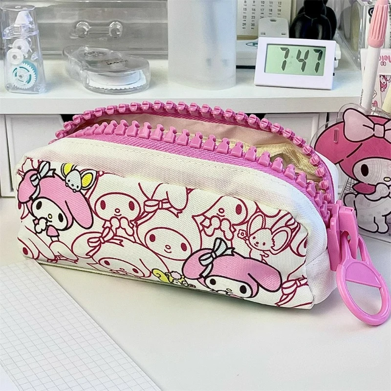 

Sanrio Мультяшные пеналы Kawaii HelloKitty Cinnamoroll Melody Purin Dog сумка для карандашей Pen Чехол школьные принадлежности канцелярские подарки