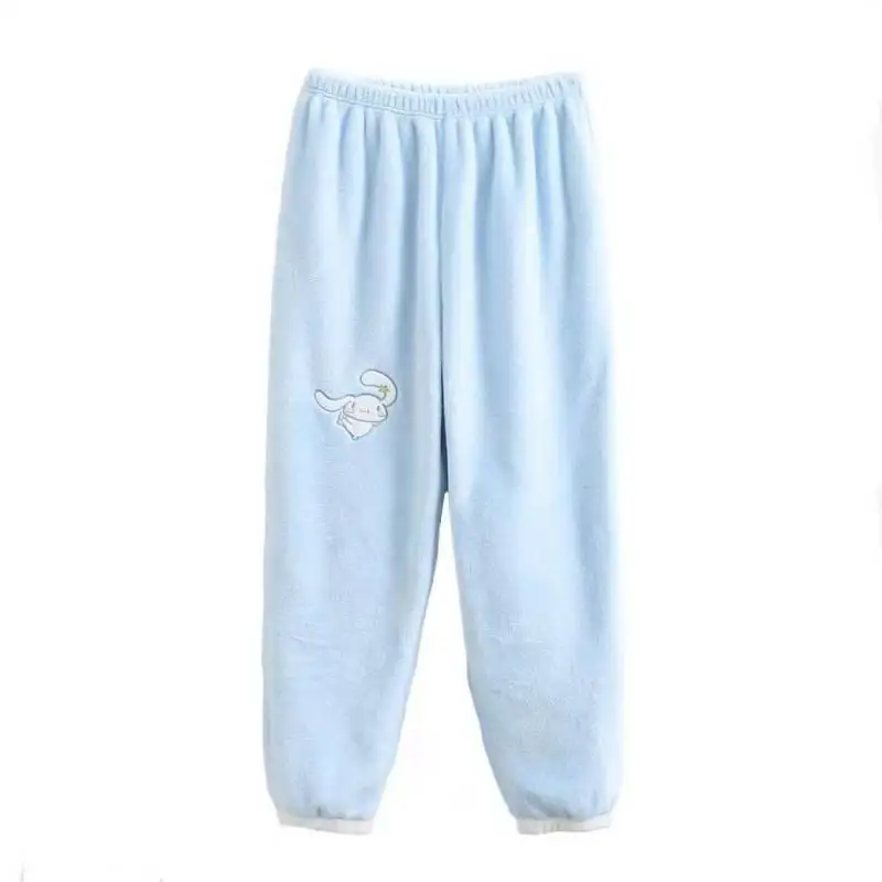 

Sanrio Cinnamoroll мультфильм девочка сердце Осень Зима Лавр собака фараи бархатные милые домашние брюки можно носить на улице