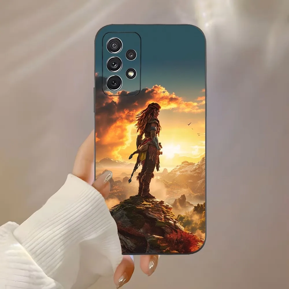 H-Horizon Z-Zero Dawn Aloy Phone Case For Samsung Galaxy A91 A80 A73 A72 A71 A53A52 A32 A31A22 A21s A20 Black Cover