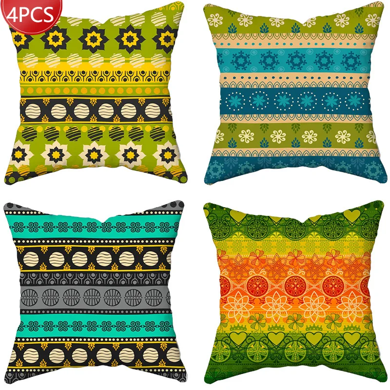 

Red And White Zig Zag Lines Seamless Pattern Square Pillow Cover Home Decor 3D Geometric Bohemian Cushion Cover for Sofa