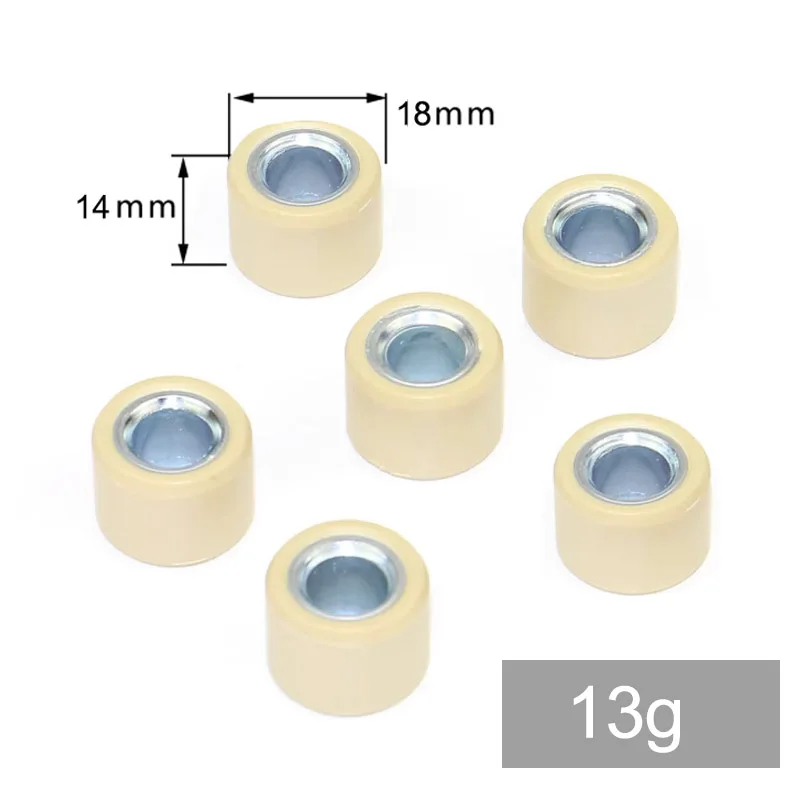 

Роликовые грузила вариатора 16X13 мм 18x14 мм для DIO 50 139QMB 50cc 157QMJ 125 150cc GY6, детали для скутера и мотоцикла