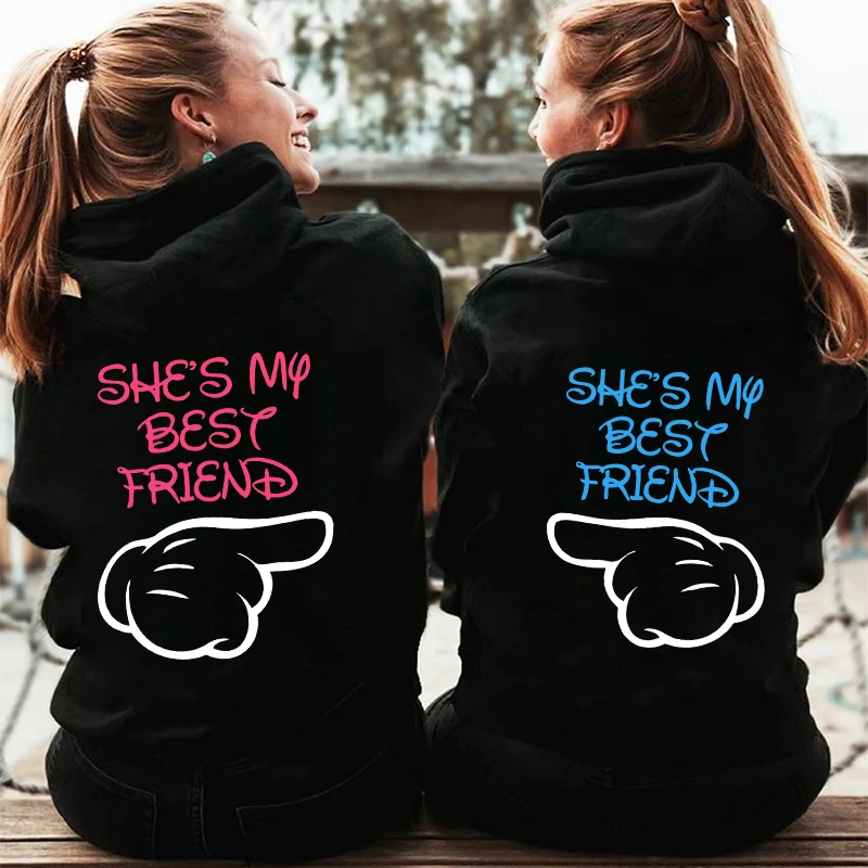 Женская толстовка на молнии She's My Best Friend свитшот осень и зиму уличная одежда