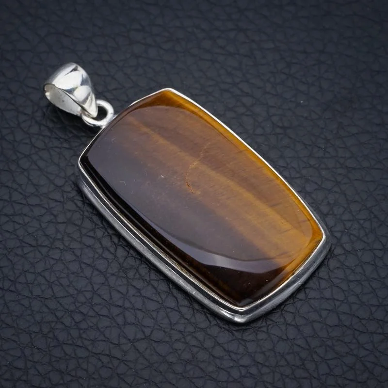 

StarGems Tiger Eye Handmade 925 Sterling Silver Pendant 1.75" F3907