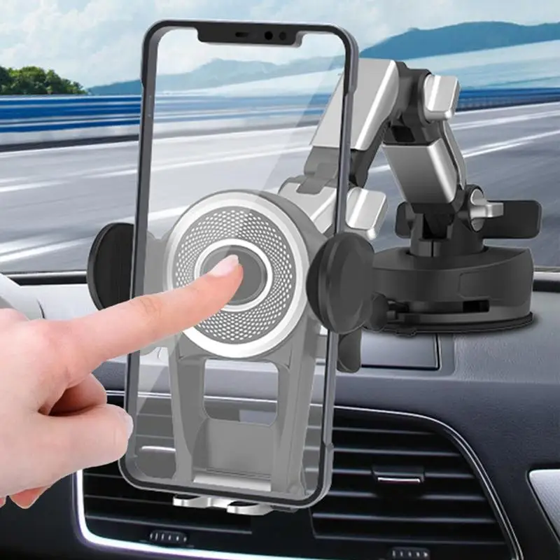 

Car Phone Holder PC+ ABS+ Galvanized Stainless Steel+ Silicone Solid Fold Car Phone Holder GPS Mobile Cell Car Phone Holder