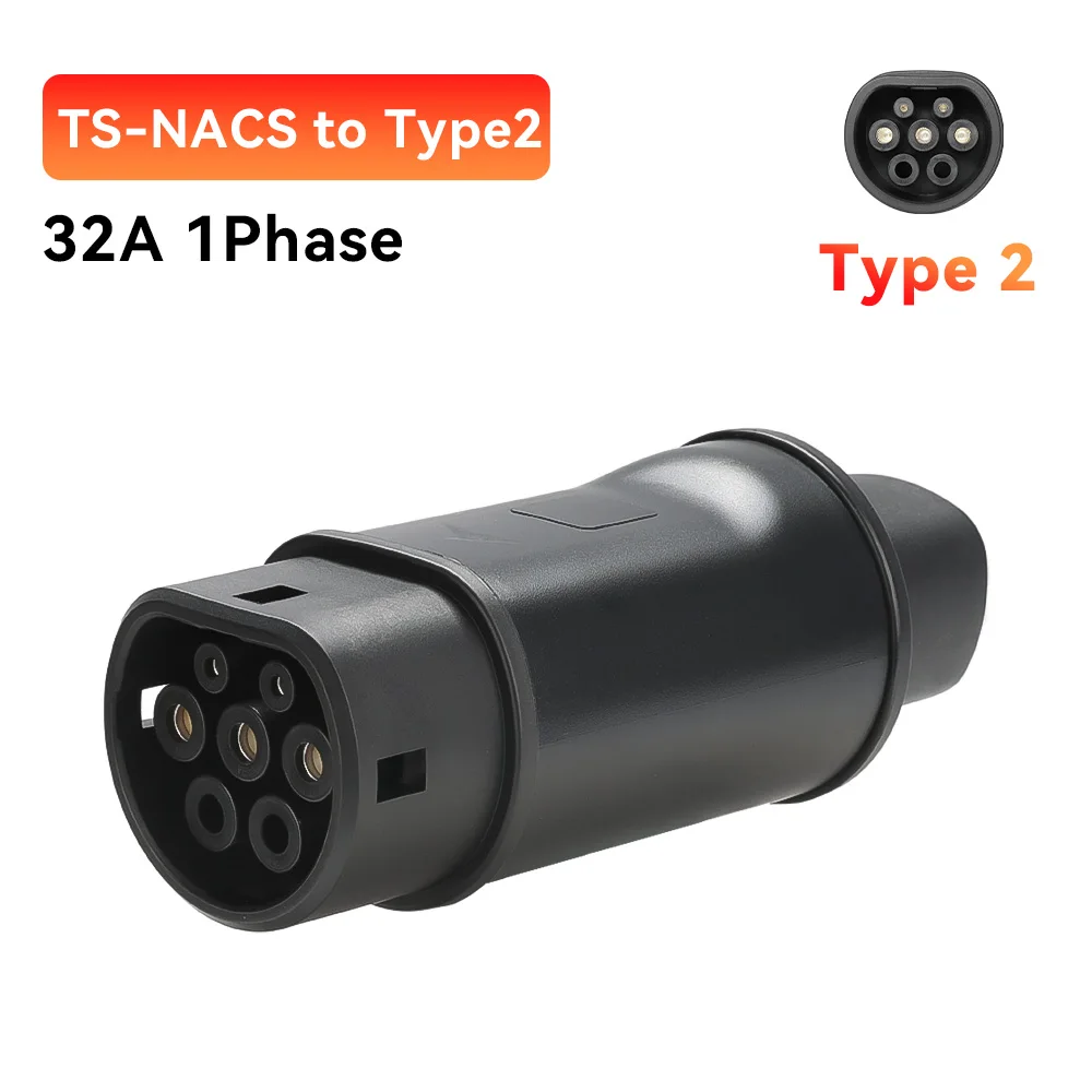 

Адаптер IPENGEN TS-NACS на Type2 для электромобилей, 32А 7кВт, для зарядки Tesla, конвертер для автомобилей стандарта Type 2 (ЕС)