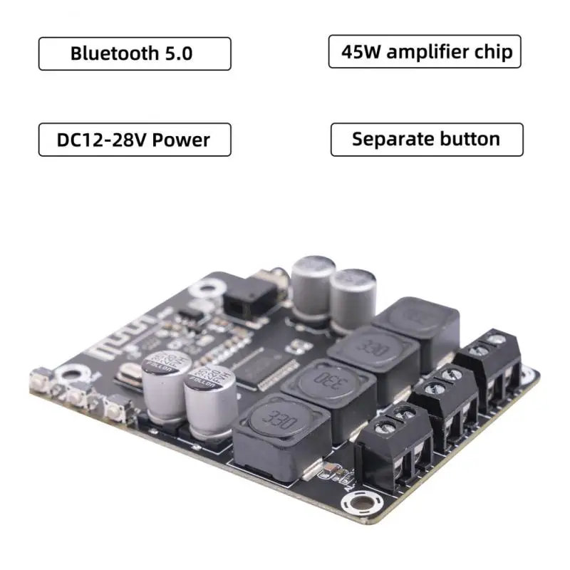 

3.5mm Stereo Input 2x45w Bluetooth-compatible 5.0 Amplifier Board Tpa3118 Integrated Circuits Bluetooth Digital Power Amplifier
