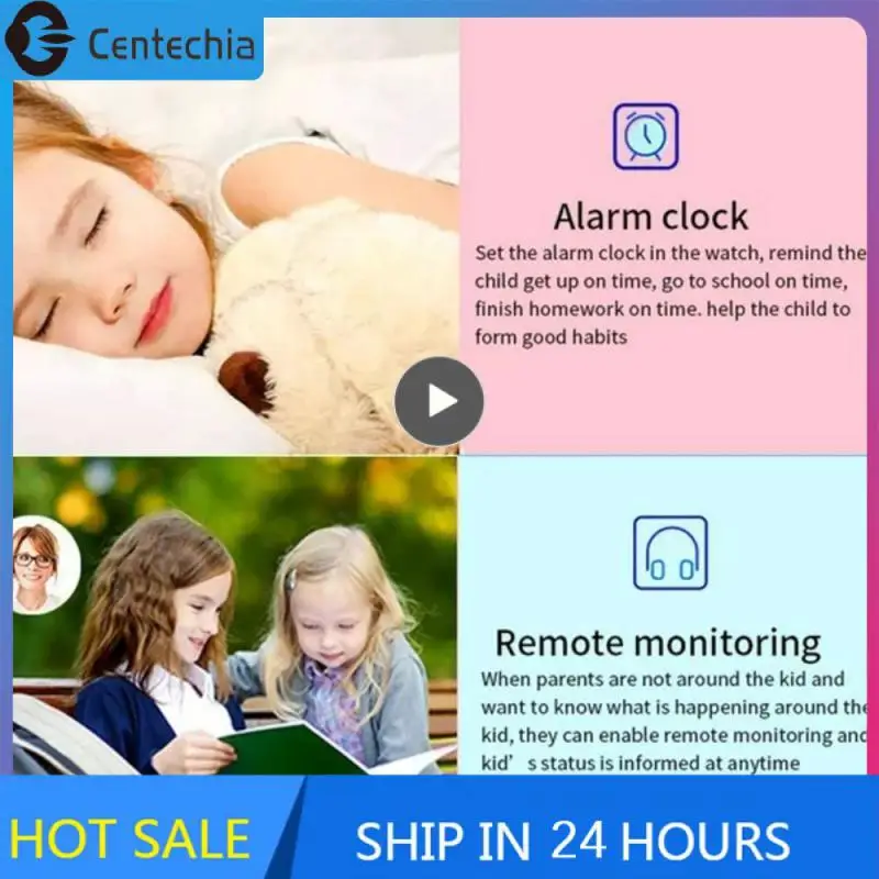 

Kids 4G Smart Watch 400mAh SOS GPS Location For Children SmartWatch Camera IP67 Waterproof Learning Toy 2 Way Communication