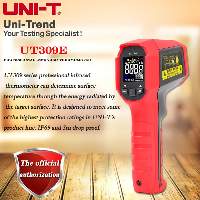 

UNI-T UT309E High Precision Dual Laser Professional Infrared Thermometer/EBTN/Air Conditioner/Boiler Temperature Inspector