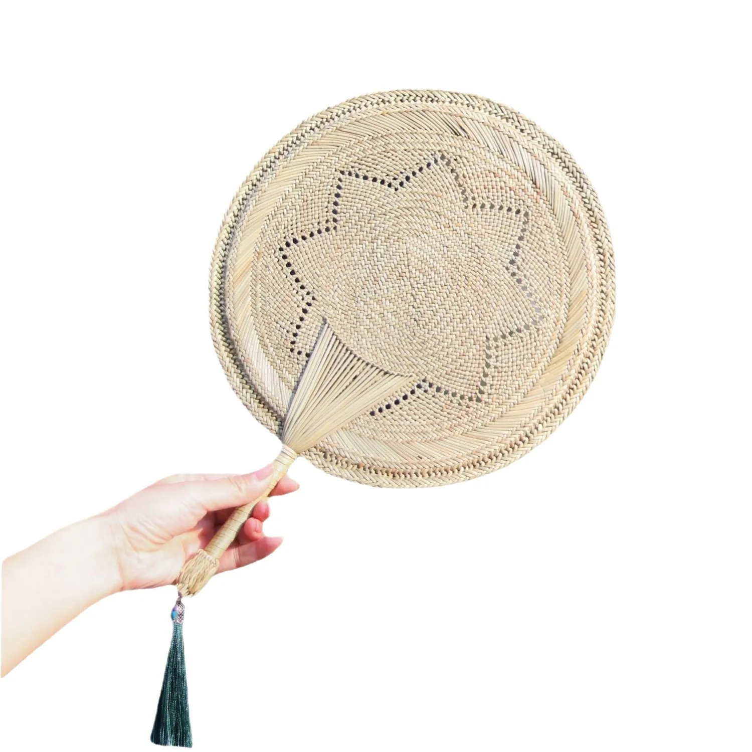 Веер Cattail ручной работы летний Веер-репеллент от комаров экологичный веер в