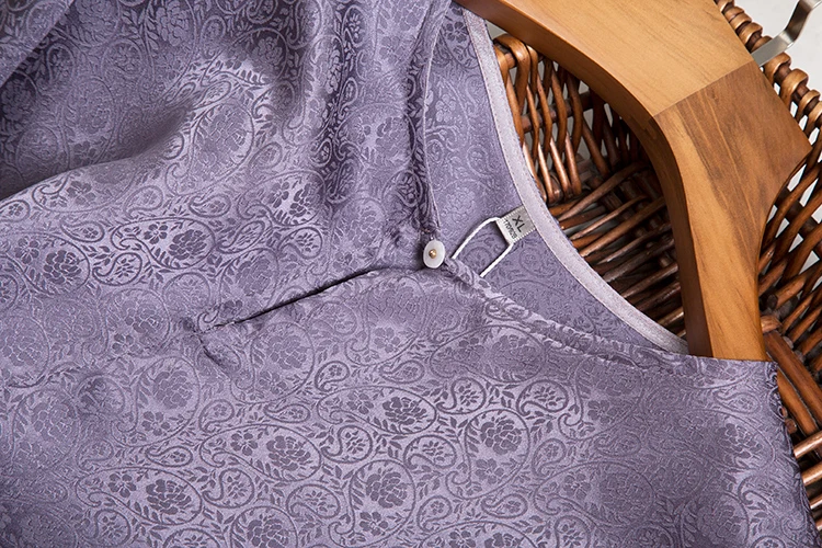 Женский жаккардовый Атласный топ удобный пурпурный из 2024 натурального шелка