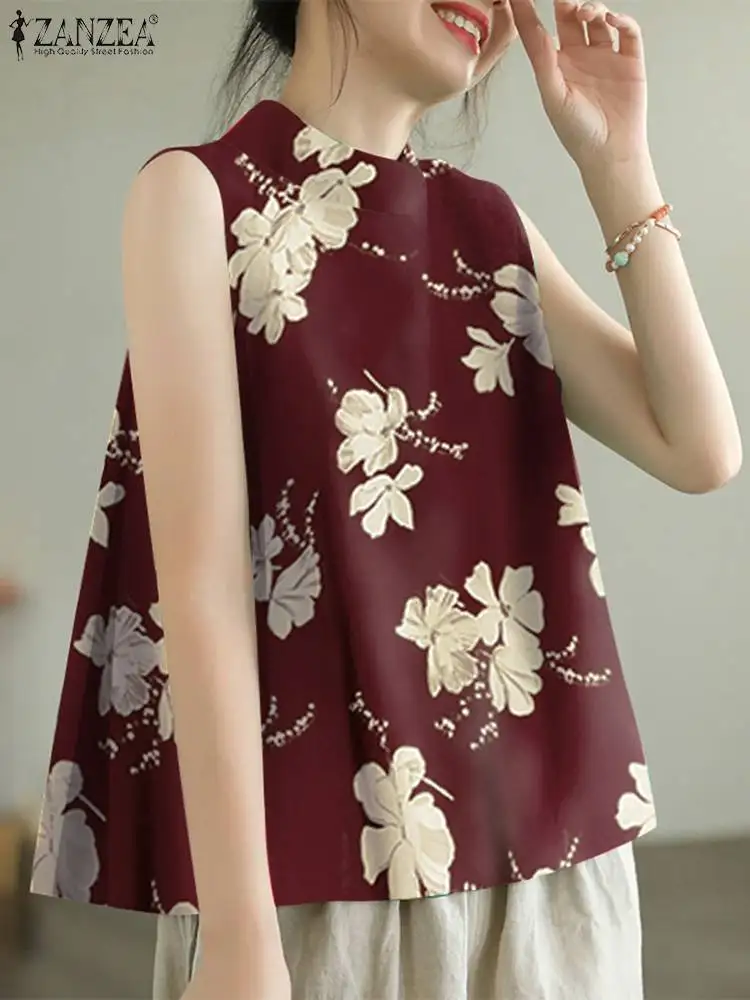 Женский богемный летний топ с цветочным принтом Элегантная Модная рубашка без