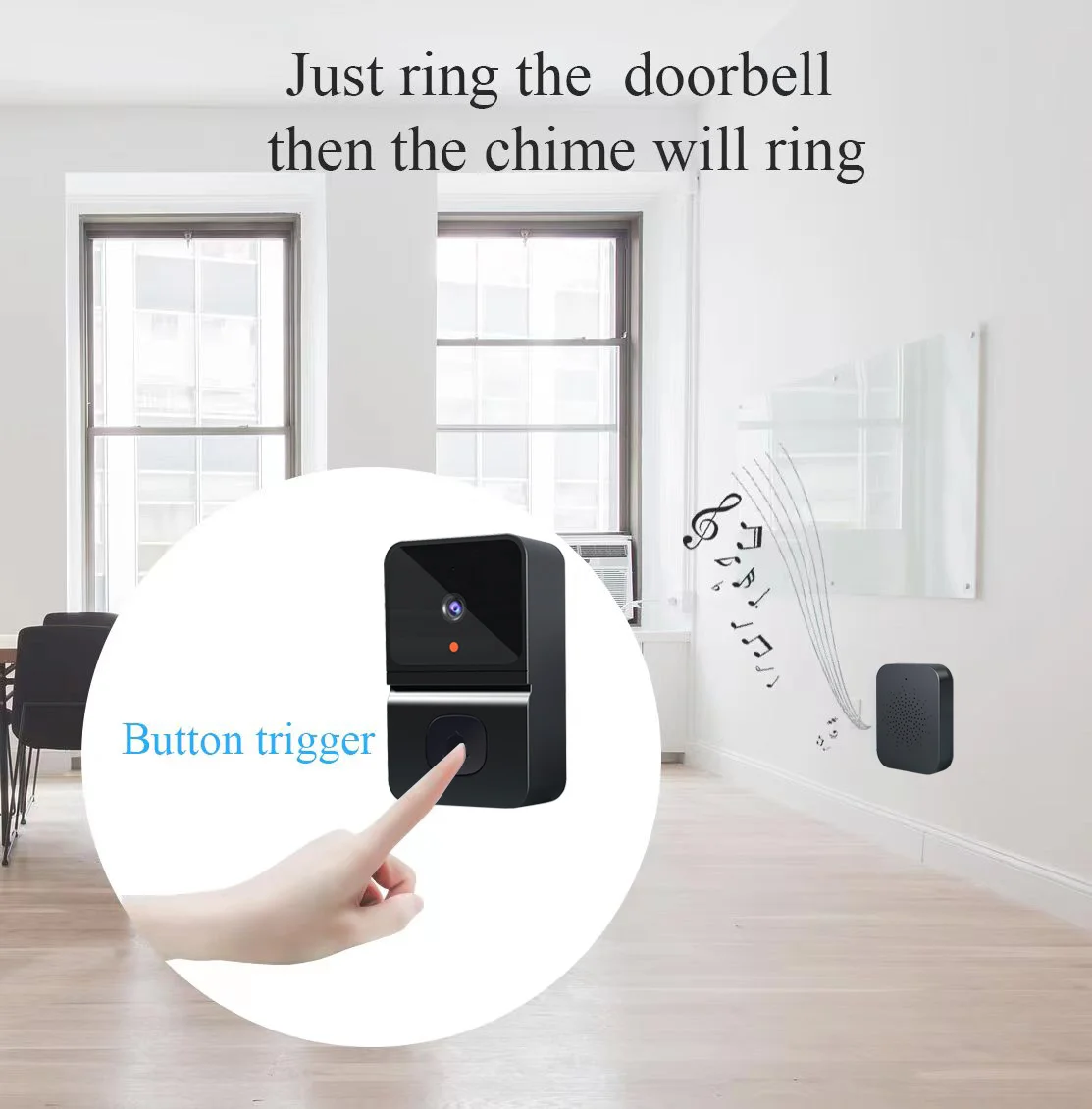 WiFi Video Doorbell Smart Home Wireless Security Protection Camera Ring Door Bell Intercom Night Vision Rechargeable Kement APP images - 6