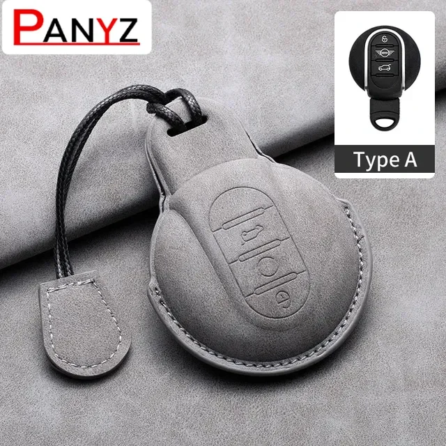 Для BMW MINI COOPER S ONE JCW F54 F55 F56 F57 F60 CLUBMAN COUNTRYMAN брелок замшевый кожаный чехол для