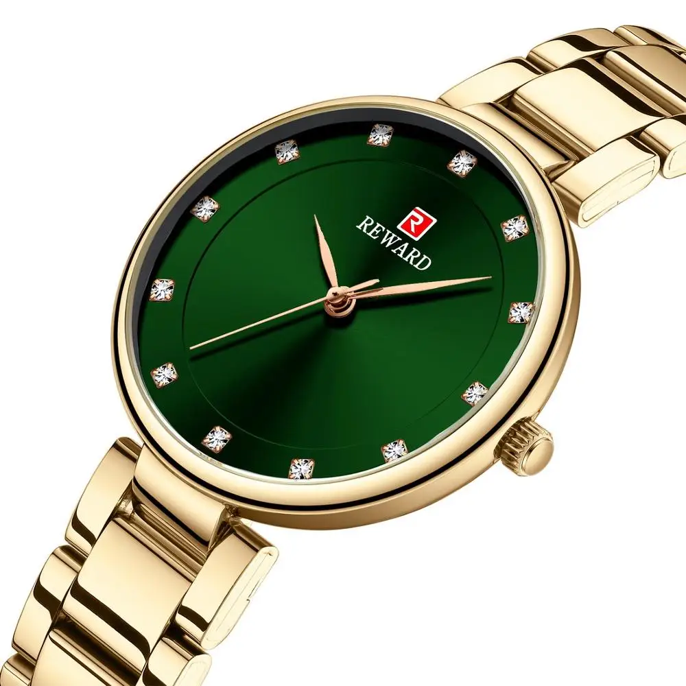 

REWARD Women Watches New Casual Quartz Stainless Steel Fashion Elegant ladies Dress Bracelet Wristwatches Relogio Feminino