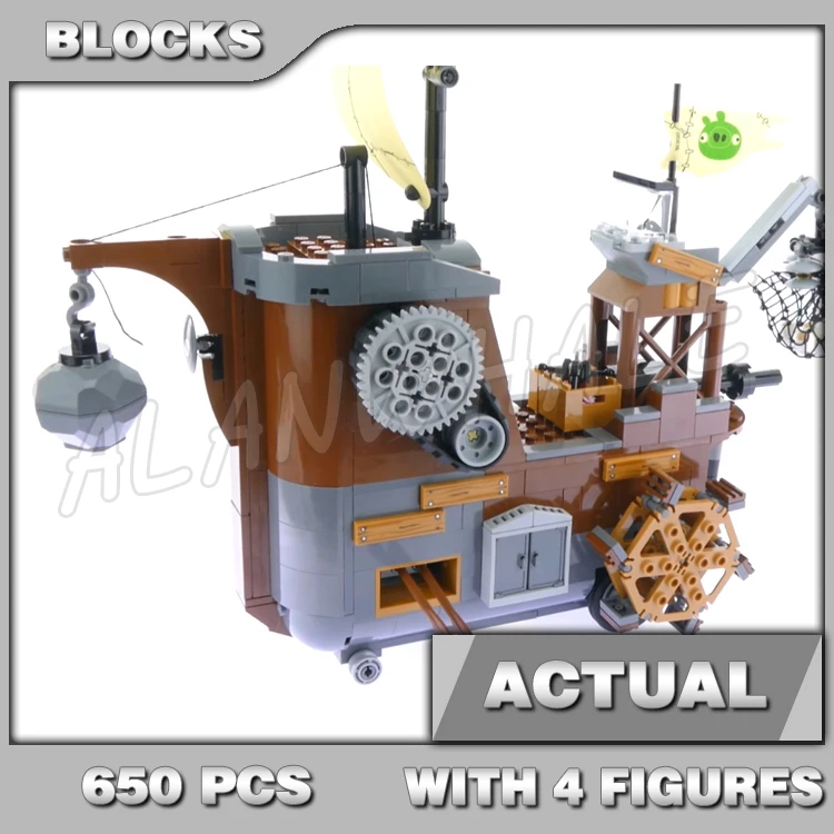 850 шт. игры с птицами поросенок пиратский корабль паруса флаги журавль джетта