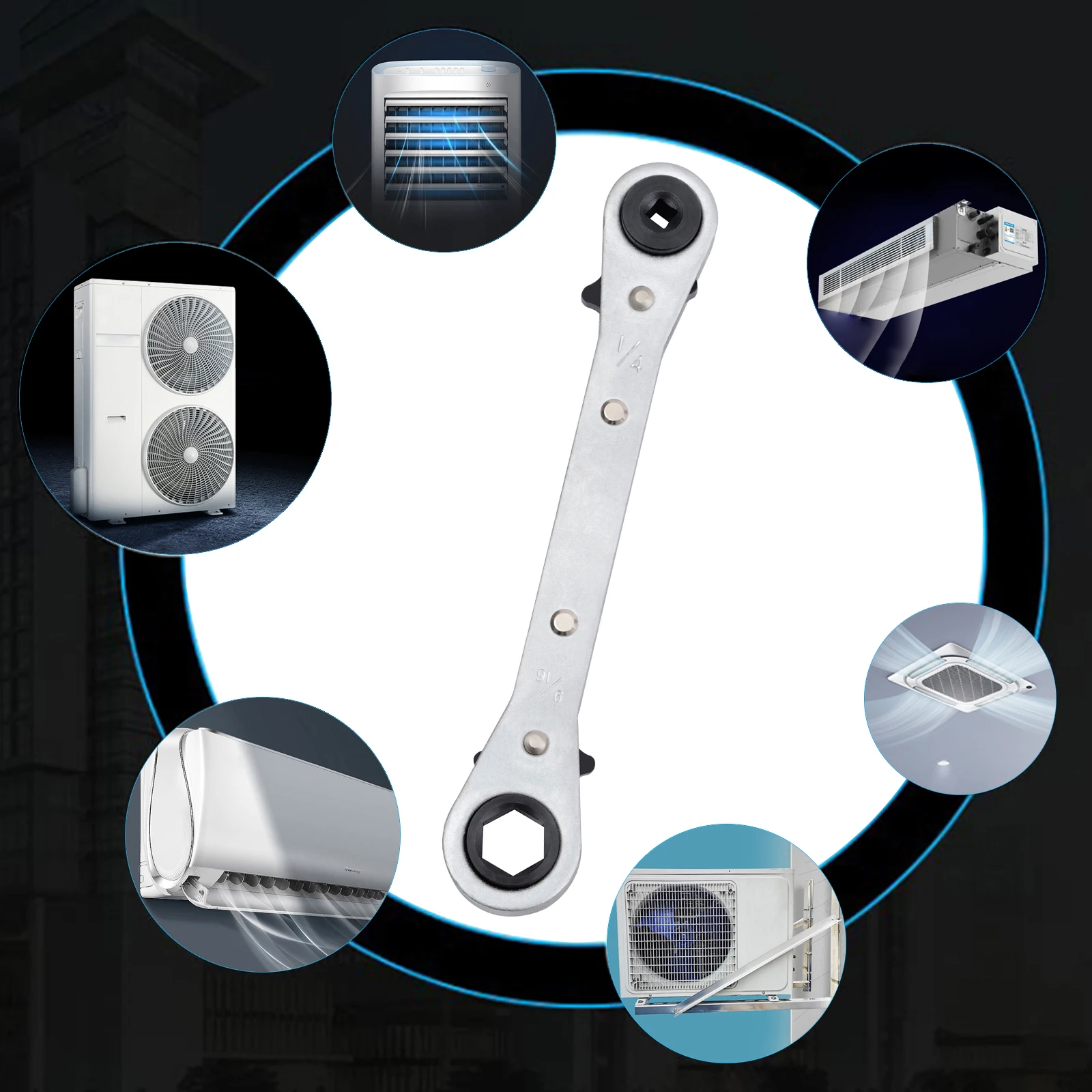 

Comfortable to Robust and Durable Refrigeration Ratchet Wrench - Best for HVAC Service. Smooth Ratcheting Action and Strong Gear