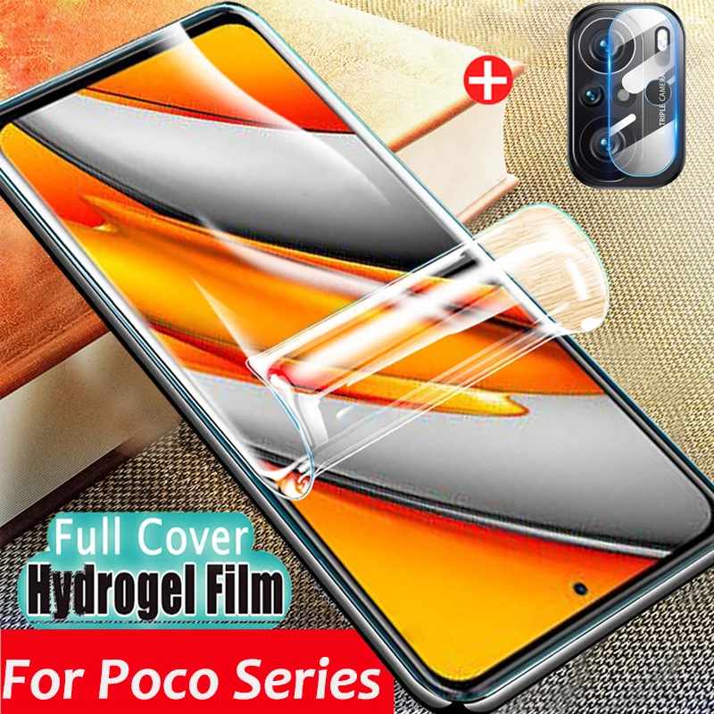 

Poco F5 Pro Soft Glass Poco X5 Hydrogel Film For Xiaomi Poco F5 X4 Pro 5G Screen Protector Poco M3 M4 Pro Front Protective Film Poko X5 Pro Clear HD Curved Film Poco F3 F4 GT X4 Hydrogel Film