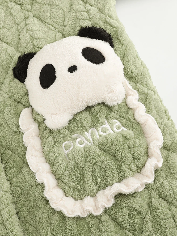 Пижамы женские зимние на флисовой подкладке утолщенные трехслойные стеганые с