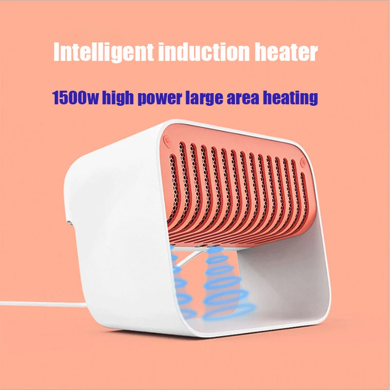500W Mini Portable cute Electric Space Heater Home Office Desktop Warm Air Heater Warmer Fan Silent Remote Fast Heat Thermostat