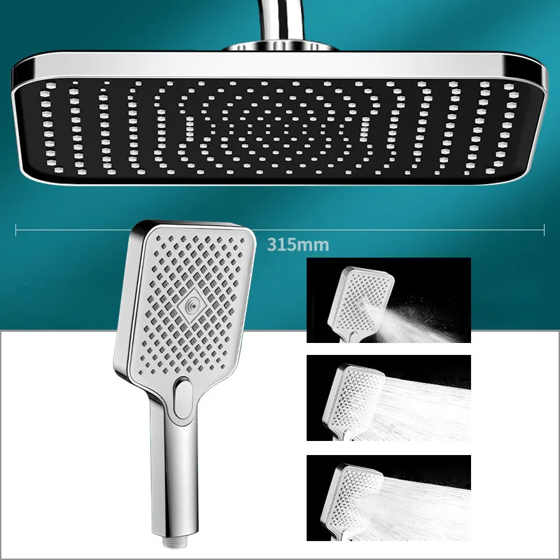 

Насадка для душа с дождевой насадкой, большая верхняя Сменная головка, s аксессуары, детали для ручного душа, серебристо-черная