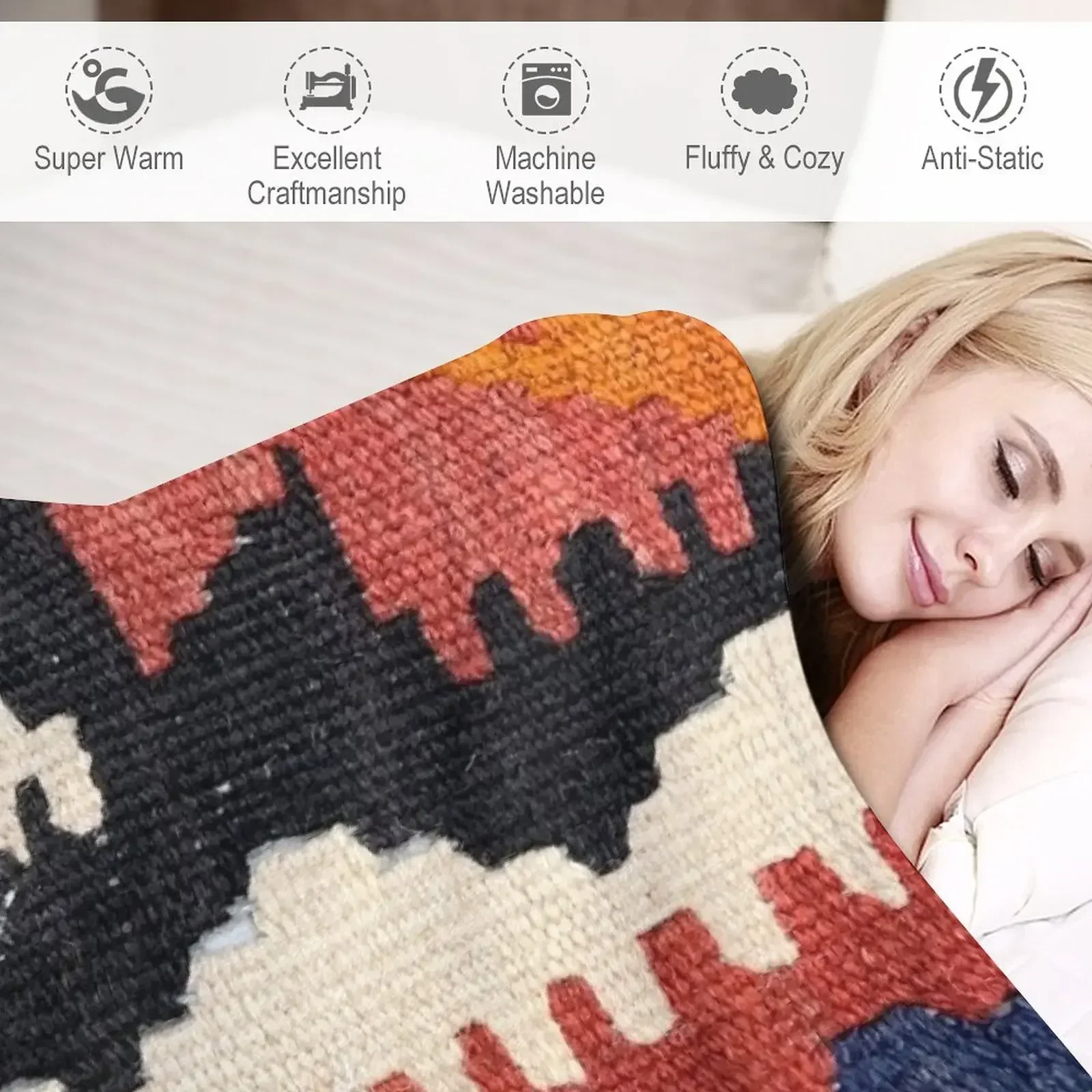 Декоративное одеяло Kilim плетение Navaho тканое текстильное манга тонкие покрывала