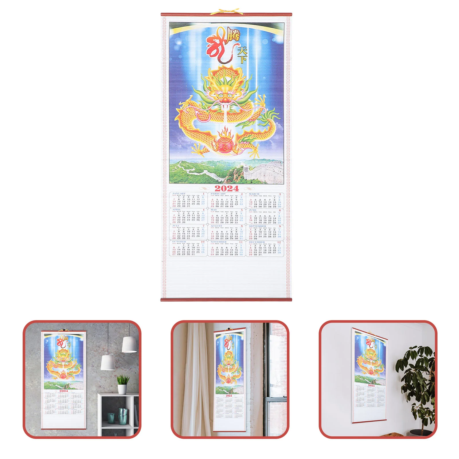 

Year The Dragon Calendar 2024 Planner Wall Calendars New Traditional Chinoiserie Decor