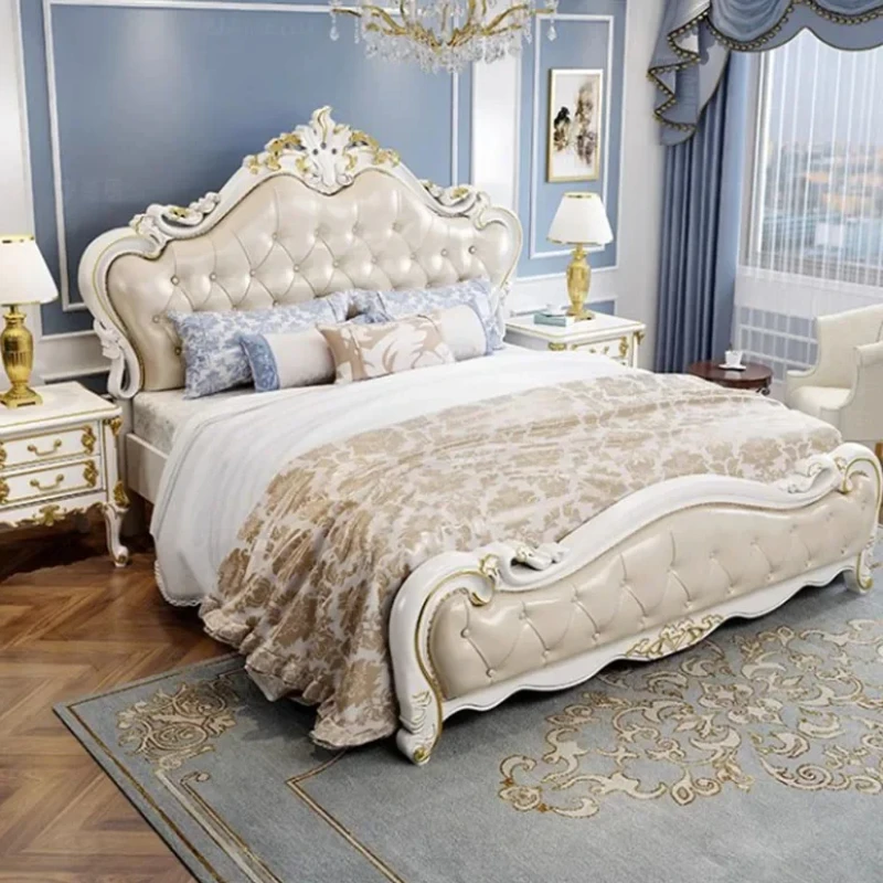 Роскошный каркас кровати King Master Black Эстетический современный модульный